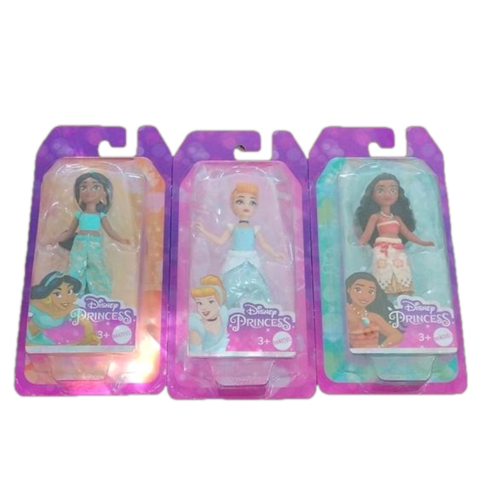 Disney Princess Jasmine, Cinderella & Moana Mini Dolls, set of 3